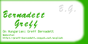 bernadett greff business card